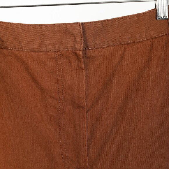 Tibi Cococa Brown Organic Cotton Twill Maxi Aline Skirt - Picture 7 of 11